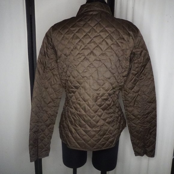 EDDIE BAUER Down Shirt Jacket Brown M Tall Zip Up - Picture 3 of 11